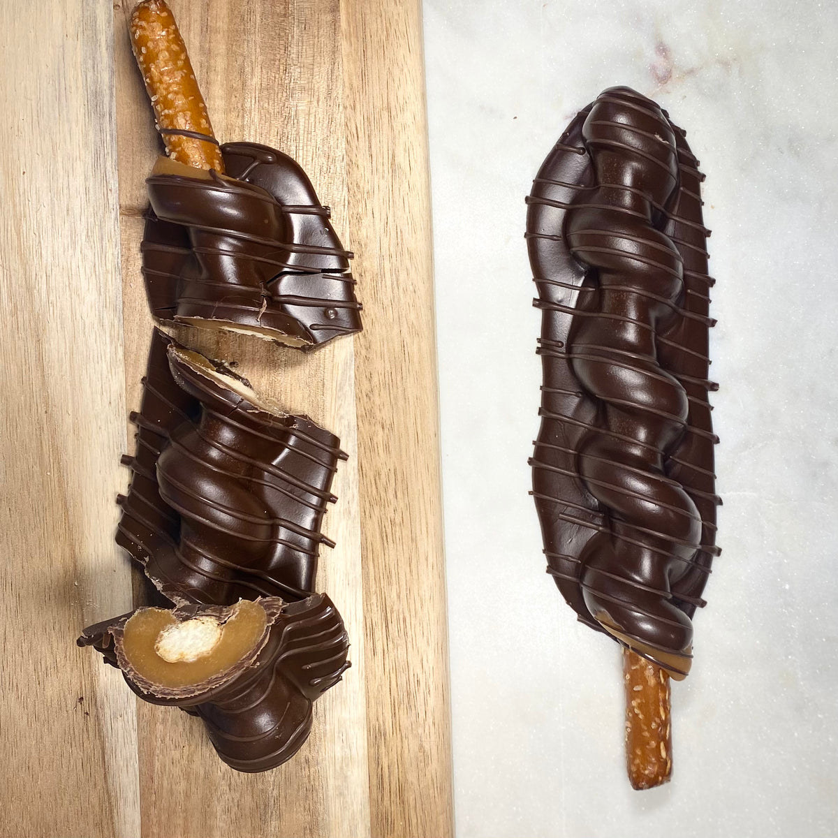 Sea-Salt Caramel Chocolate Covered Pretzels